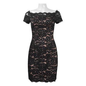 ADRIANNA PAPELL DAY SCALLOPED NECK SHORT SLEEVE ZIPPER BACK FLORAL LA(014251850)